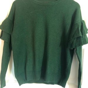Banana Republic XS wool blend hunter green sweater